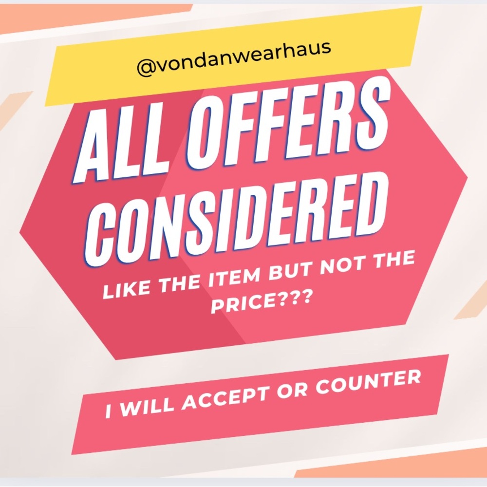 Reminder: MAKE AN OFFER